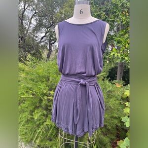 NWT Ahimsa cowl back blouson romper with optional belt - size S